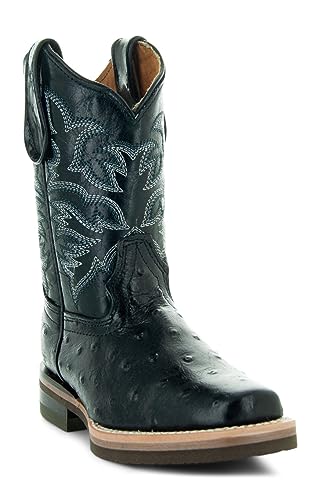 Soto Boots Kids Ostrich Print Cwoboy Boots K40063