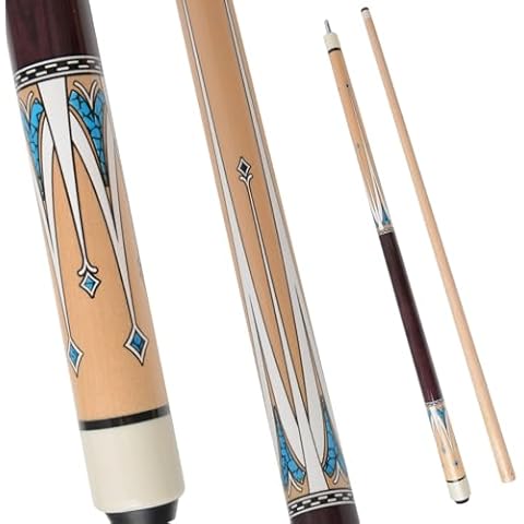 Quentacy Pool Cue Stick 58inch Canadian Maple Wood Billiards Cue Stick for Women and Men(Blue 20.2oz) Cover