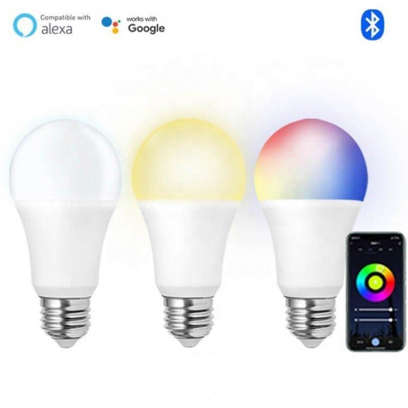 Silamp - Bombilla LED conectada WiFi E27 9W RGBW A60 (paquete de 5)