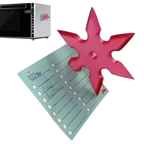 Pegatinas Magnéticas para Neveras con Cuchillos Divertidos, Imanes de Neveras 3D Ninja Shuriken y Hacha, Imanes para Refrigerador con Cuchillo de Chef de Cocina Sangriento, para Decoración de Cocina