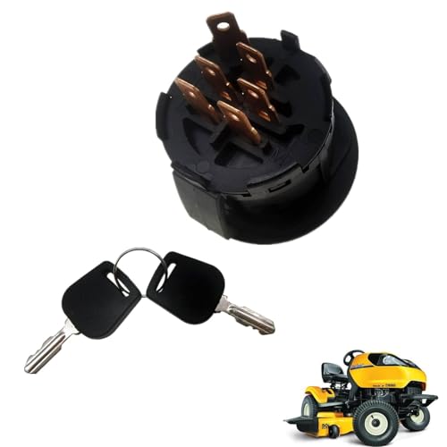 Ignition Switch with Key 725-12066, Compatible with Cub Cadet ZT1-42 ZT1-46 ZT1-50 ZT1-54 ZT2-50 ZT2-54 and MTD Z510 Z530 Z550 Z560 Z5200,Replaces 725-12066 725P12066 925-12066,3 Position 6 Pin