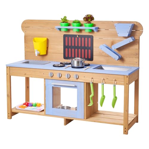 VEVOR Mud Kitchen with Dual Sinks