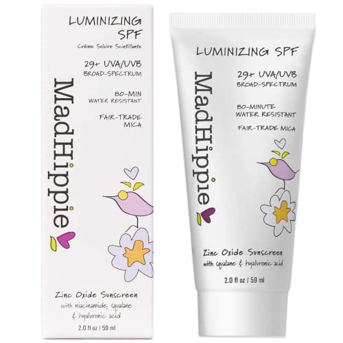 Mad Hippie Luminizing Facial Spf, Daily Protective Serum, 29 Spf Moisturizer & Mineral Sunscreen Face Lotion, Zinc Oxide Mineral Face Sunscreen, Sun Skin Care, Reef Safe, 2 Oz. #TOP21