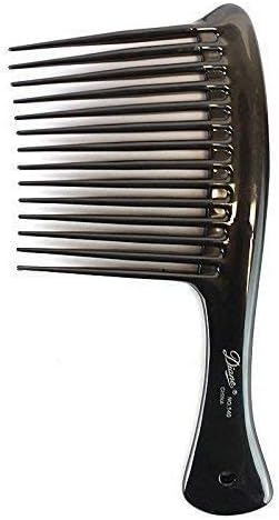 Rake Comb, Wide Teeth for Detangling Thick and Curly Hair, Ideal for Wet or Dry Hair and Even Product Distribution, 8.5-Inch Handle, Black