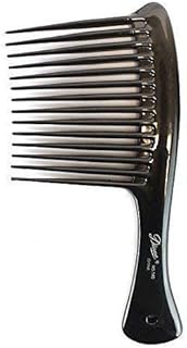 Rake Comb, Wide Teeth for Detangling Thick and Curly Hair, Ideal for Wet or Dry Hair and Even Product Distribution, 8.5-Inch Handle, Black