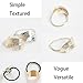 4 Pcs Gold Metal Ponytail Hair Cuffs, Minimalist Leaf Glossy Ellipse Hair Accessories, Decorative Hair Ties for Women and Girls Gift