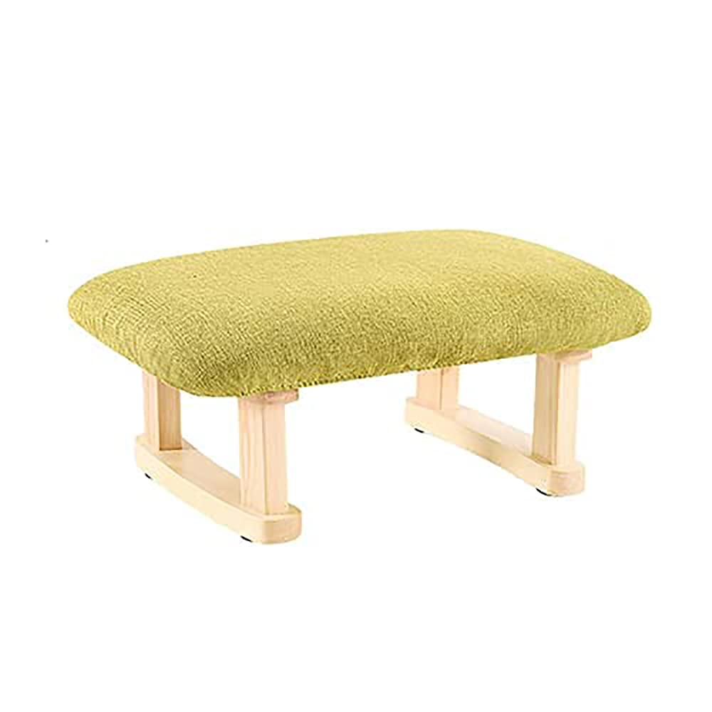 オットマン 足置き 化粧スツール リビング/玄関/寝室適用 スツール ソファスツール イーサプライ 玄関ベンチ 収納スツール 足置き台 脚付きフットレスト 収納 ミニテーブル 無地の色 綿麻 耐荷重 座椅子 (グリーン)