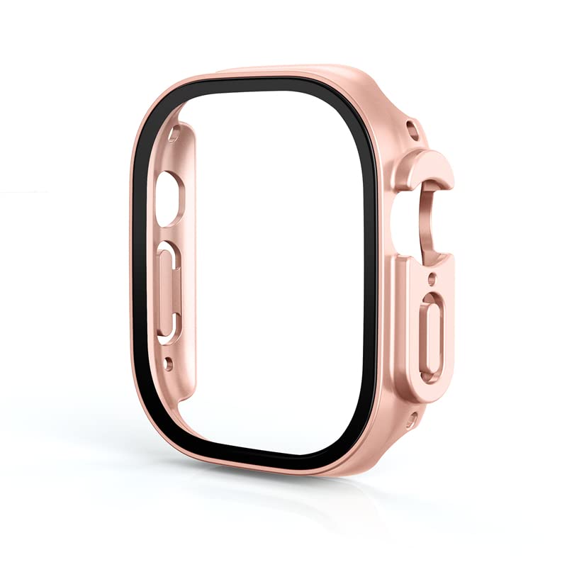 Bumper Apple Watch Ultra 49mm rose doré avec protecteur d'écran iwatch