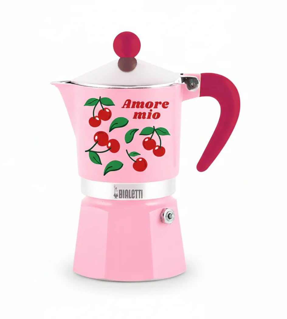 Bialetti Caffettiera Moka Rainbow Amore Mio 3 Tazze