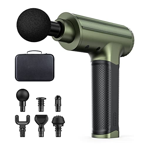 Cryotex Massage Gun â€“ Back & Neck Deep Tissue Handheld Percussion Massager â€“ Six Different Heads for Different Muscle Groups - 30 Speed Levels (G3)