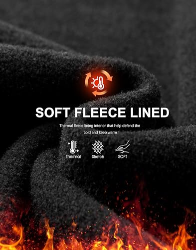 Soothfeel Women's Fleece Lined Joggers Water Resistant High Waisted Sweatpants Winter Warm Thermal Running Hiking Pant Pocket3