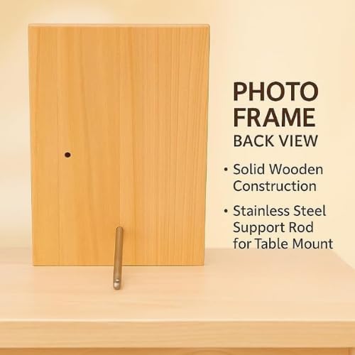Image of Customized Personalised Engraved Wooden Photo Frame For Gift, All Shapes and Sizes for Everyone (Normal-6x4-Desi-1)