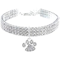 Collar de perro con diamantes de imitación, collar para mascotas