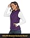 YESLIFE 2025 Purple Women's Outwear Quilted Vest With One Inside Pocket, Stand Collar Lightweight Padded Gilet for Women XXL