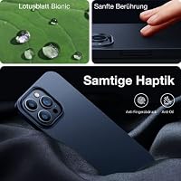 TORRAS Ultra Dünn für iPhone 14 Pro Max Hülle (mit 2 * 9H Schutzglas) Samtiger Griff (Nie Staub anhaftend) Unzerbrechlich Schutz Handyhülle iPhone 14 Pro Max Case Elegantes Aussehen Slim Schwarz – Ansicht 6