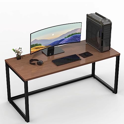 Image of Honey Touch Lizon Metal & Wood Workstation Desk | 1200mm x 600mm Top Size | 122 x 61 x 73 cm (L x W x H) | Modern Computer Table for Home Office & Work from Home | Heavy Duty Study Desk