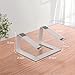 POWERSUP Laptop Stand for Desk Detachable Aluminum Computer Riser Portable Metal Notebook Holder Compatible with MacBook Air, Pro, Dell, HP, Lenovo and All 10-16" Laptops, Silver