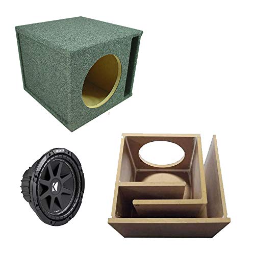 ASC Package Dual 15" Kicker Sub Box Sealed Hatch Subwoofer Enclosure C15 Comp 1000 Watts Peak