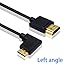 Duttek Ultra-Thin Short 90 Degree HDMI to Mini HDMI Cable 6inch/15cm, Left Angled Mini HDMI Male to A Male Cable, Support 4K@60Hz Ultra HD, 1080p, 3D for Camera, Laptop, HDTV