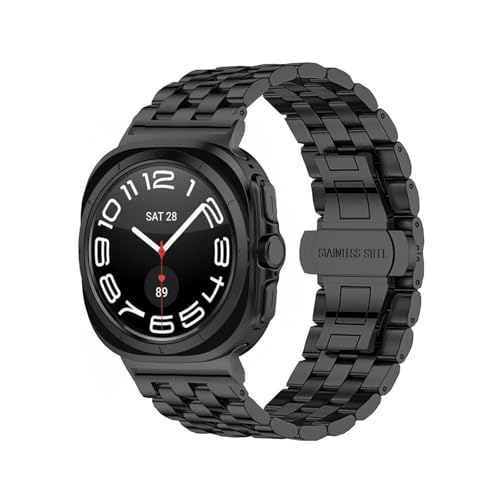Stainless steel strap suitable for Samsung Galaxy Watch7 Ultra 47mm five bead metal for Galaxy Watch Ultra NO Gaps Curved End business wristband Strap Accessories2