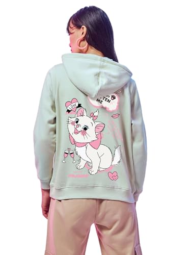 Image of Bewakoof Women's Graphic Printed Oversized Fit Full Sleeve Fleece Hoodies