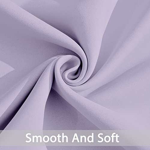Yakamok Light Blocking Room Darkening Thermal Curtains - Blackout Curtains with Grommet Top for Bedroom/Living Room (62Wx84L, Lilac, 2 Panels)