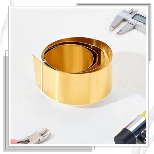 PH PandaHall 1 m Kupferblechrolle 50x0.5mm Flache Kupfer Blinkrolle Kupferfarbener Streifen Metallfolienplatte Für Formen Schmuckherstellung Handwerk Elektrische Reparaturen
