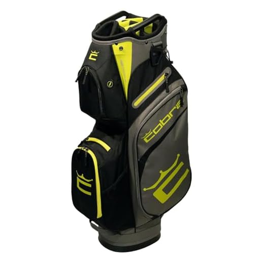 Cobra Golf Signature Cart Bag - Lightweight Golf Bag With Club Dividers, Full Length & Zippered Pockets - Convenient Storage