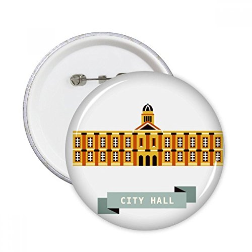 Badge Singapour rond en lot de 5 pièces de taille L pour décoration de vêtements