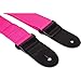 Protec Guitar Strap With Pick Pocket & Leather Ends Abdominal Support (POLYSTSB) Strawberry Regular