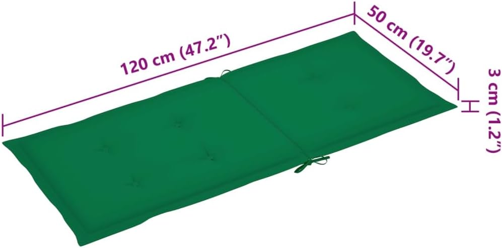 vidaXL Outdoor Recliner Chairs 3 Pcs, Patio Reclining Chair with Cushions, Recliner Patio Lounge Chair for Garden, Retro Style, Solid Wood Acacia