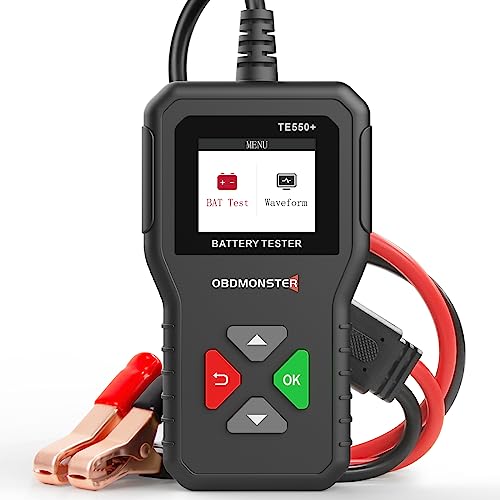 OBDMONSTER TE550+ Autobatterietester 6V 12V 24V Batterietester Display LED 100-2000CCA 2-220Ah Digitale Test Strumento per Auto Barca Camion ATV SUV Moto Tosaerba etc