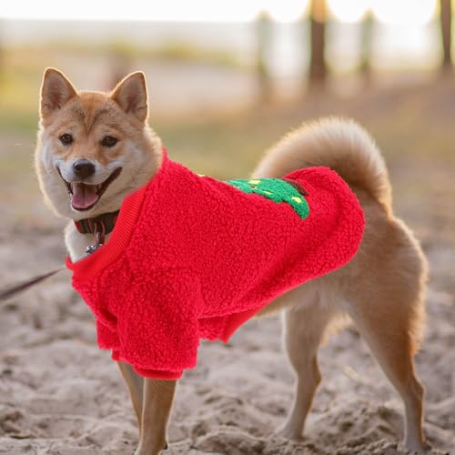 Disfraz para perro árbol de Navidad rojo talla L miniatura 4