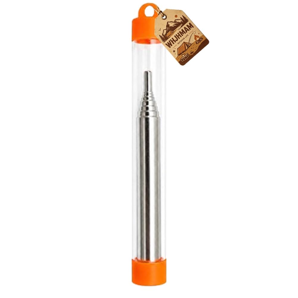 Pocket Bellows Outdoor Fire Blower, Collapsible Weatherproof Fire Bellowing Tool for Campfire Starting, Portable Telescopic Air Blower for Camping BBQ Hiking Survival Backpacking Emergency Gear