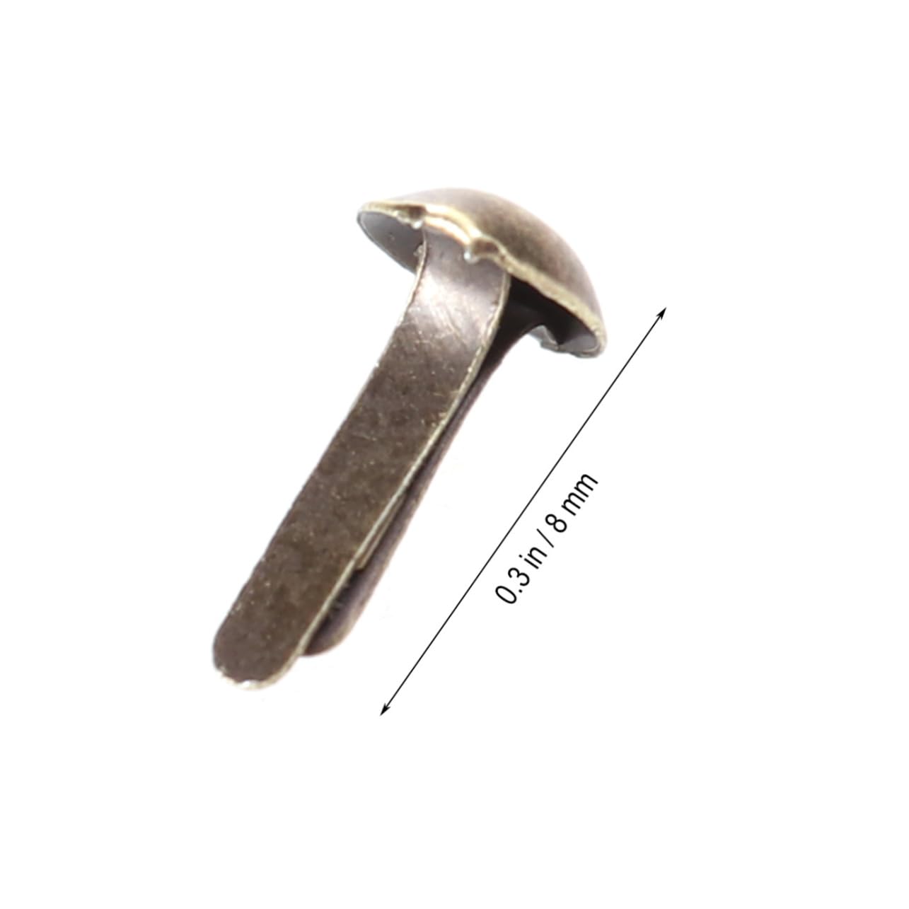 TEHAUX 4.5x8mm Round Metal Brads 100pcs Electroplated Nails Perfect for Crafting