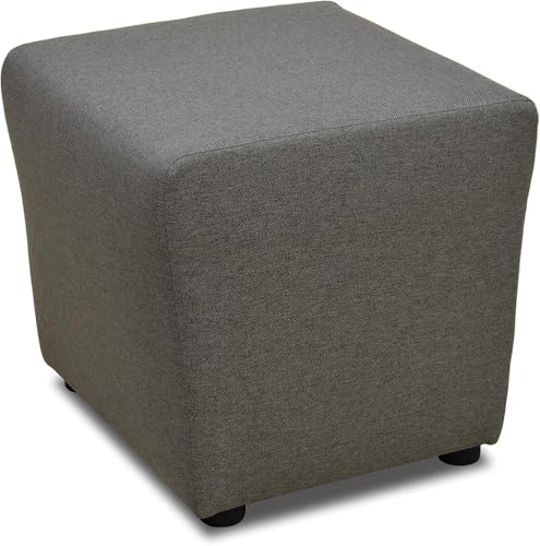 DOMO. collection Polsterhocker Bob, Sitzhocker, Sitzwürfel, Fußhocker, 46 x 46 x 43 cm (BxTxH), Webstoff in grau DOMO. collection Polsterhocker Bob, Sitzhocker, Sitzwürfel, Fußhocker, 46 x 46 x 43 cm (BxTxH), Webstoff in grau