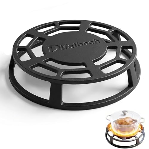 Cast Iron Heat Diffuser for Gas Stove Simmer Plate for Kitchen Slow Cooking