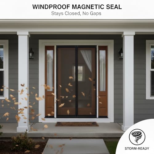 CANLENE Premium Magnetic Screen Door, Heavy-Duty Reinforced Mesh, Ultra-Dense Weave, Smooth Auto-Close, Pets & Kids – Hands-Free, No-Gap Seal by CANLENE - Image 6