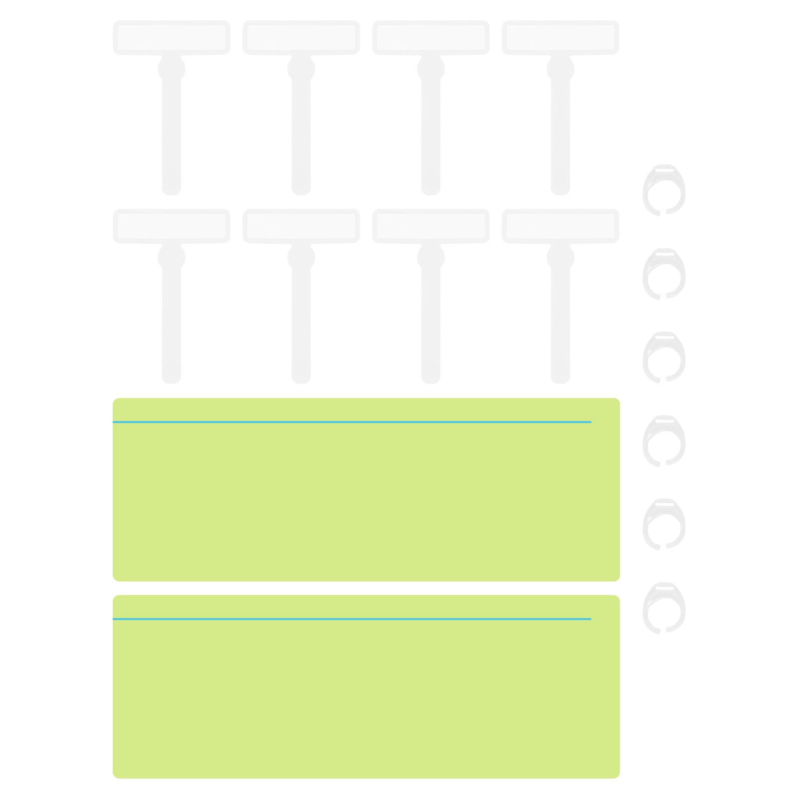PATIKIL 10Pcs Guided Reading Strips Colorful Text Overlays Reading Bookmark with Finger Rings for Children Classroom Teacher White/Green