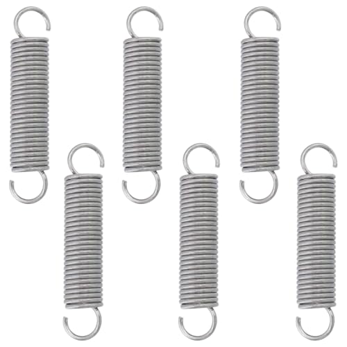 Image of Mcredy 6 Pcs Small Springs Stainless Steel 1.97 inch Extension Springs Assortment Kit with Hook Ends Tension Spring for DIY Projects Bicycles Repairs