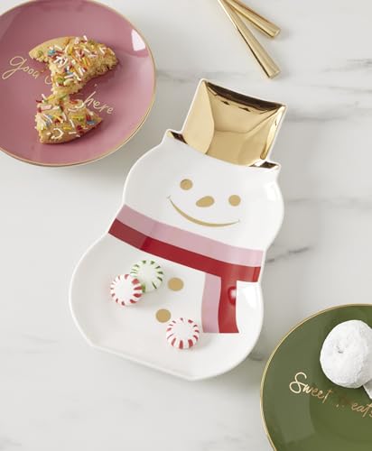 Image of kate spade new york Be Jolly Holiday Collection, Snowman Candy Dish