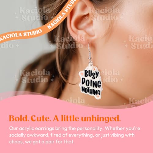 Kaciola 9PCS Earrings for Women, Cute Weird Funky Quirky Novelty Crazy Unique Earrings Gifts for Women Holiday Birthday Jewelry Gift2