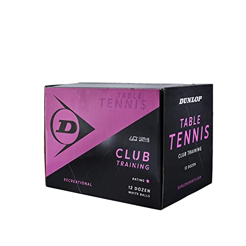 Balles de tennis de table Dunlop Club Training pour ne plus manquer de stock