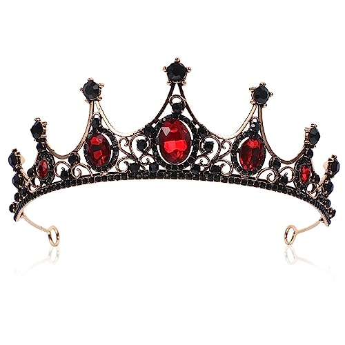 Ropa gótica decorativa Beaupretty tiara negra de mujer para novia y Halloween