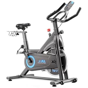 JLL Exercise Bike for Home Use, Magnetic Resistance Stationary Bike, Smart Bluethooth w/Fitness App Connection, LCD Monitor, Indoor Spining Bike Exercise Workout Equipment for Cardio Training - Black