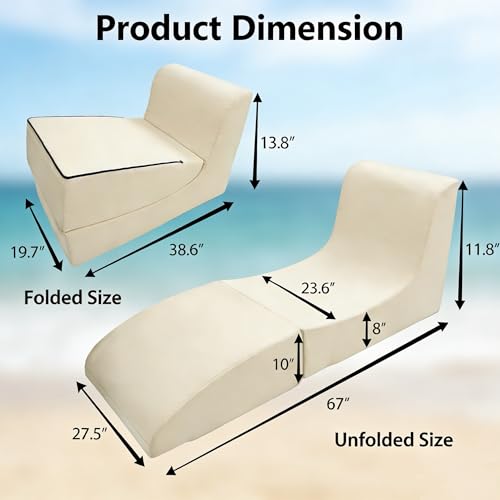 ZealWe Outdoor Memory Foam Lounger
