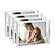 Hexsonhoma Acryl Bilderrahmen 6x9cm, 4-Pack, Klarer doppelseitiger magnetischer Fotorahmen, Freistehendes rahmenloses Bilddisplay, Geldbörse kleine Bilderrahmen für 6x9