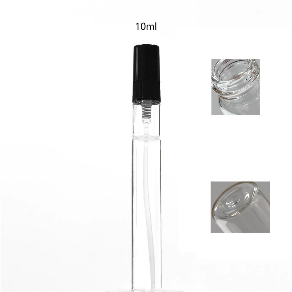 Bottiglia decorativa vuota 20 pezzi di mini bottiglie vetro trasparenti, fiale spray for nebulizzazione, barattoli for campioni, piccole for con atomizzatore vuoto(10ml)
