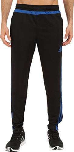 adidas Performance Men's Tiro 15 Training Pants, Black/EQT Blue, Medium