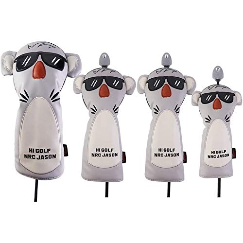 ゴルフカバー ヘッドカバー クラブセット ドライバー用カバー 440cc 460cc用カバー ウッド用カバー ユーティリティ用 UT用カバー 3点セット 4点セット 防水仕様 動物デザイン